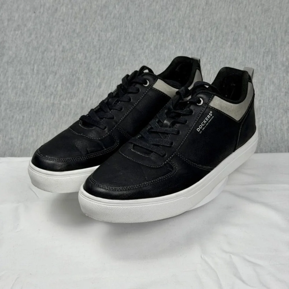 Dockers Mens 90-92005 Black Grey Low Top Casual Sneakers‎ Size 11.5M DK226968